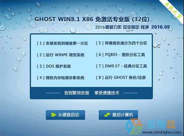 ϵy(tng)֮GHOST WIN8.1 32λI(y)MV2016.09d